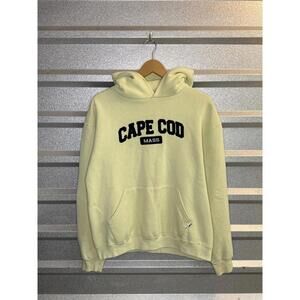 Vintage Russell Athletic Cape Cod Mass Yellow Hoodie Sweatshirt Medium